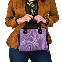 Polynesia Plumeria Lei Shoulder Handbag Periwinkle Curves Motif