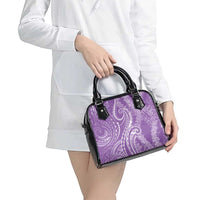 Polynesia Plumeria Lei Shoulder Handbag Periwinkle Curves Motif