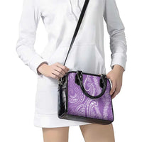 Polynesia Plumeria Lei Shoulder Handbag Periwinkle Curves Motif