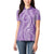 Polynesia Plumeria Lei Women Polo Shirt Periwinkle Curves Motif