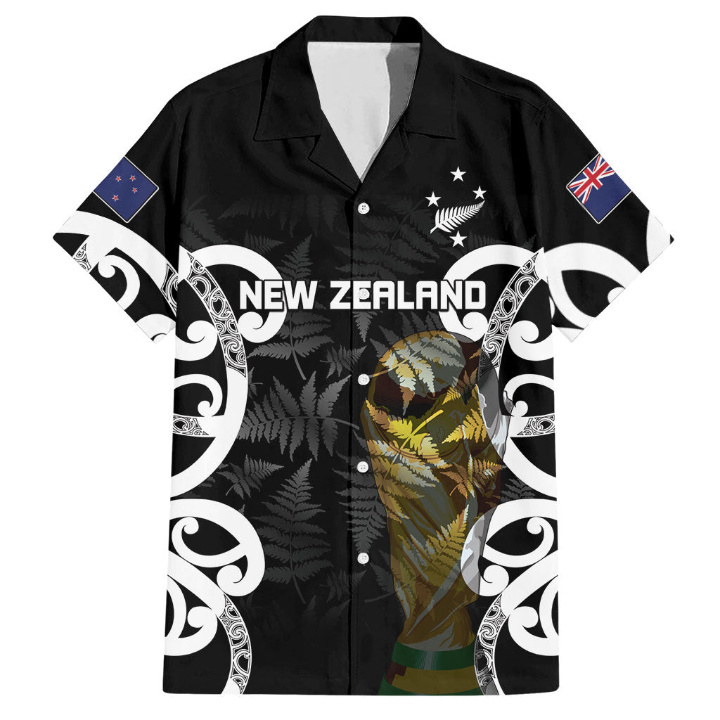 New Zealand WC2026 Custom Black Hawaiian Shirt Silver Fern
