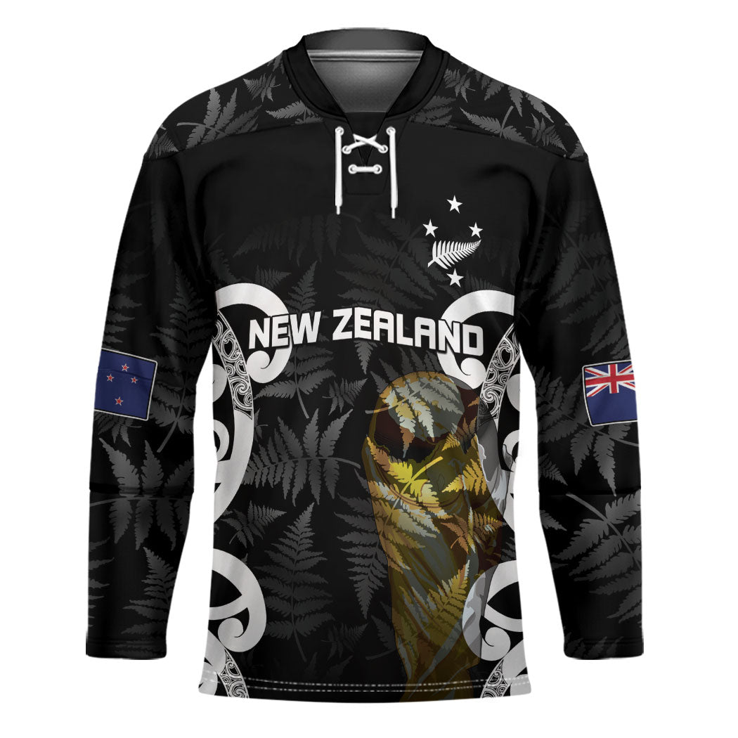 New Zealand WC2026 Custom Black Hockey Jersey Silver Fern LT7 Unisex Black - Polynesian Pride