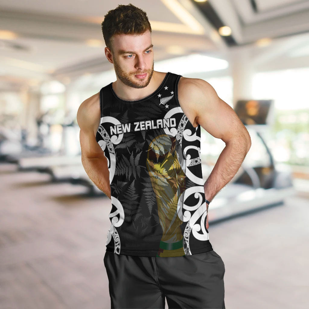 New Zealand WC2026 Custom Black Men Tank Top Silver Fern LT7 Black - Polynesian Pride