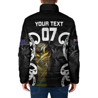 New Zealand WC2026 Custom Black Padded Jacket Silver Fern LT7 - Polynesian Pride