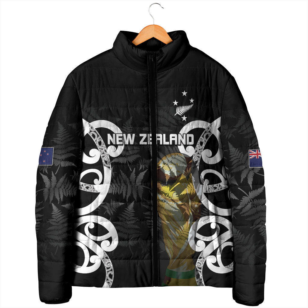 New Zealand WC2026 Custom Black Padded Jacket Silver Fern LT7 - Polynesian Pride