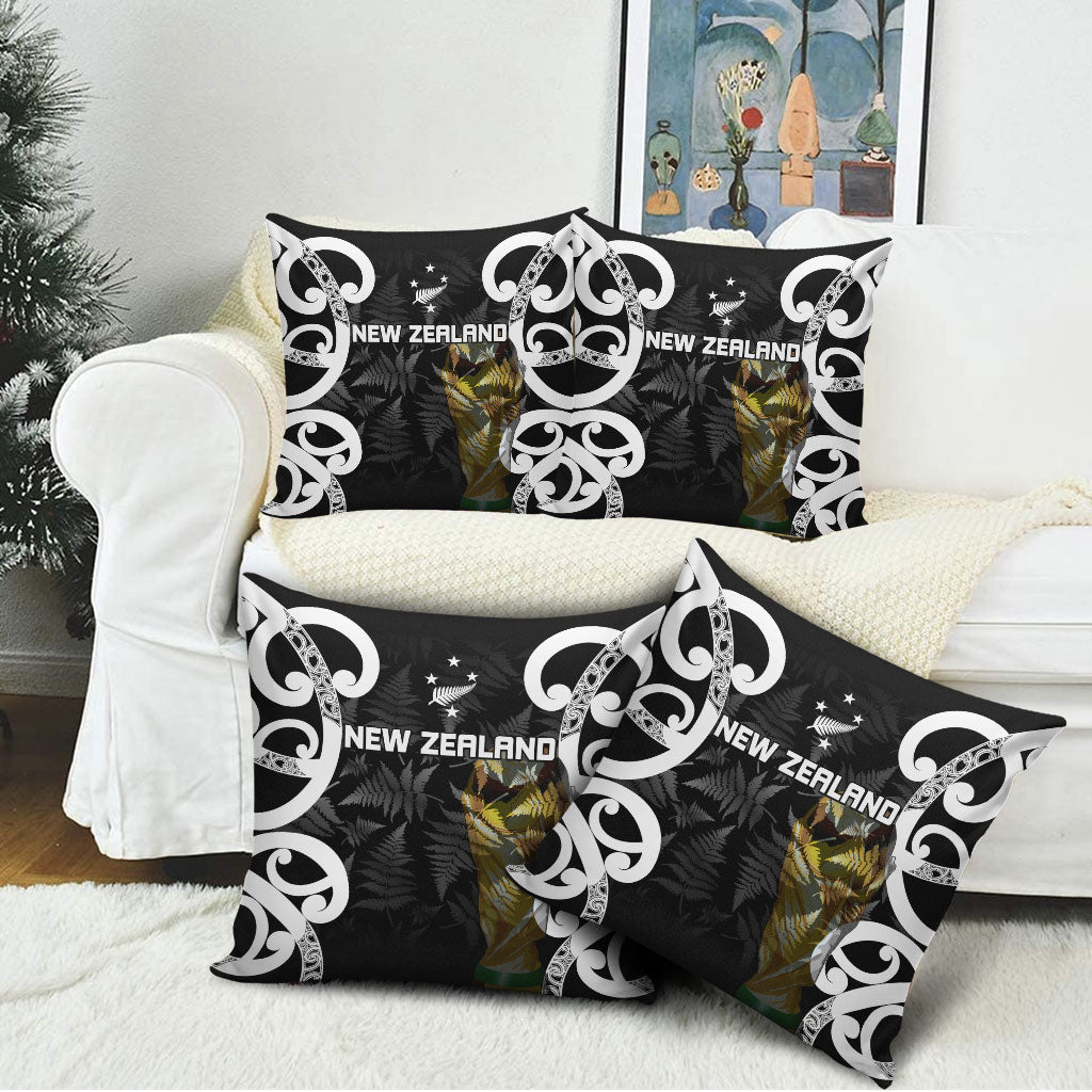 New Zealand WC2026 Black Pillow Cover Silver Fern