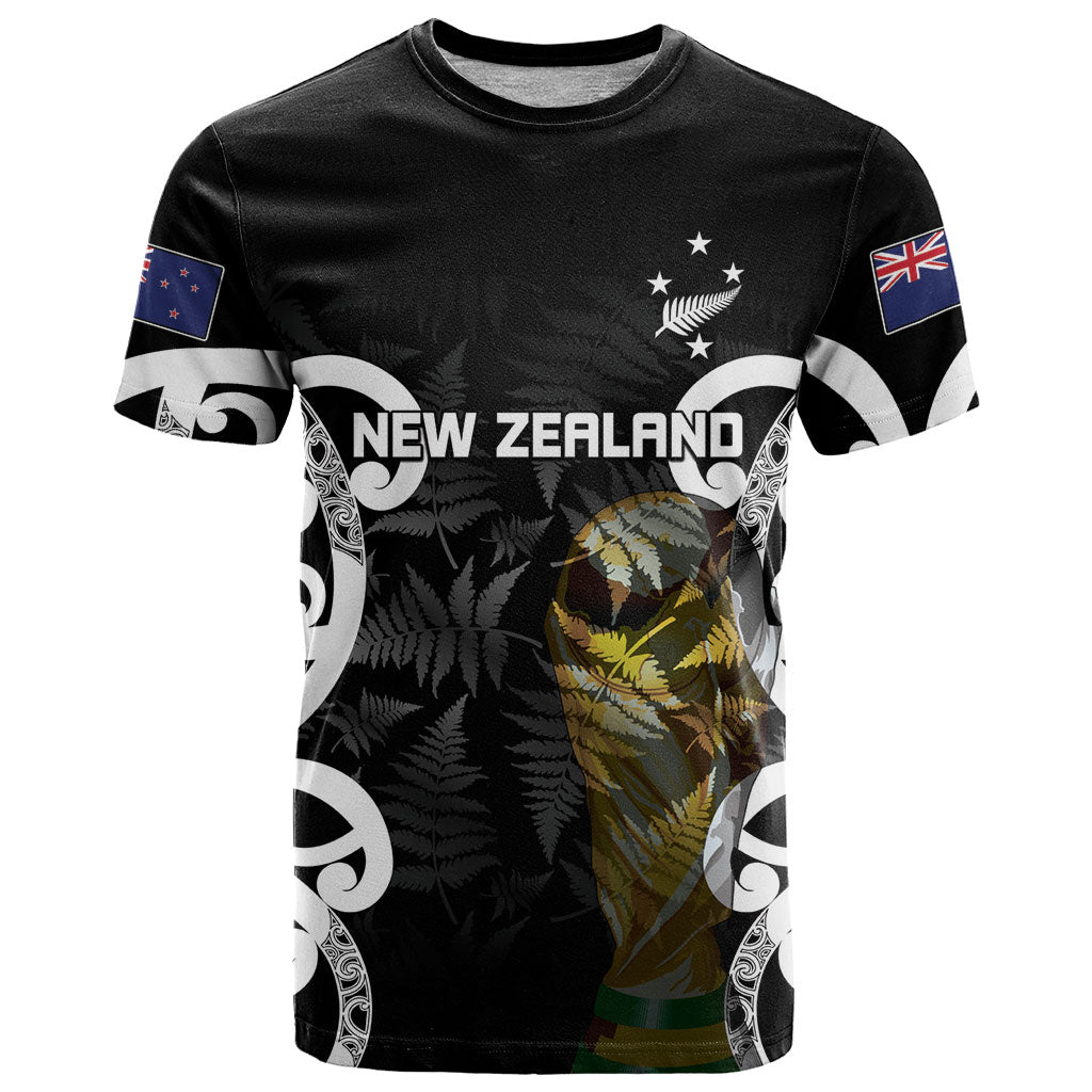 New Zealand WC2026 Custom Black T Shirt Silver Fern LT7 Black - Polynesian Pride