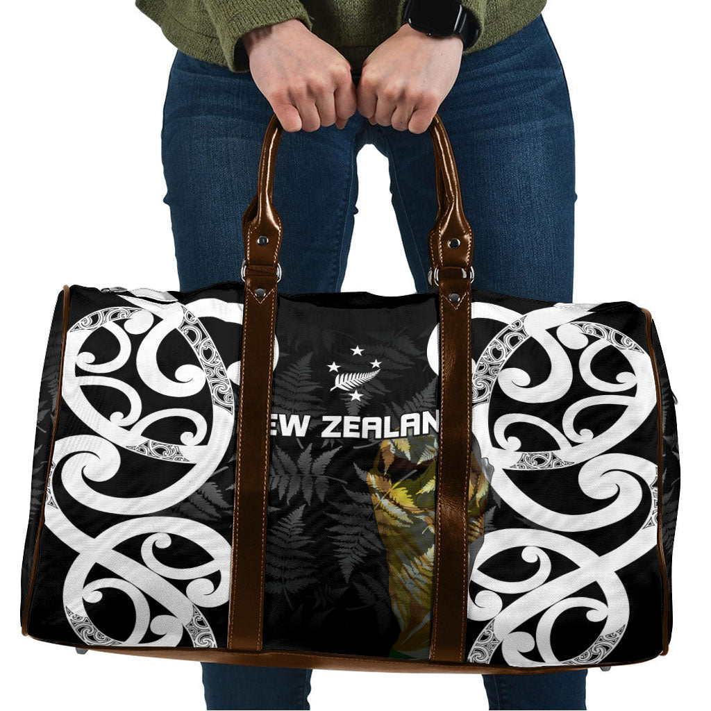 New Zealand WC2026 Black Travel Bag Silver Fern LT7 Black - Polynesian Pride