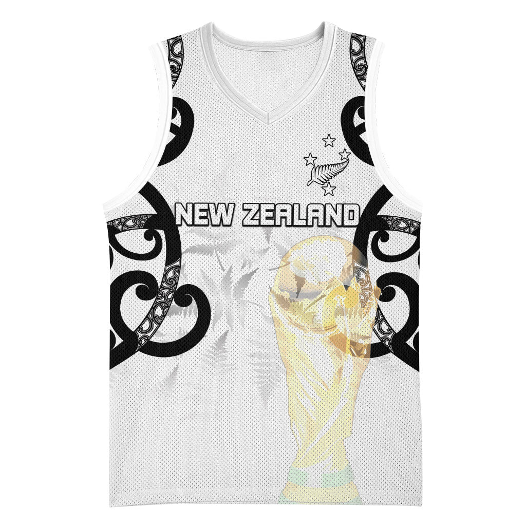 New Zealand WC2026 Custom White Basketball Jersey Silver Fern LT7 Unisex White - Polynesian Pride