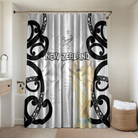 New Zealand WC2026 White Bathroom Set Silver Fern LT7 Shower Curtain Only White - Polynesian Pride
