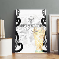 New Zealand WC2026 White Canvas Wall Art Silver Fern