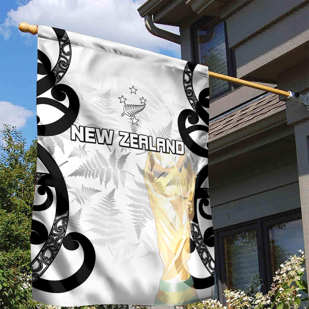 New Zealand WC2026 White Garden Flag Silver Fern