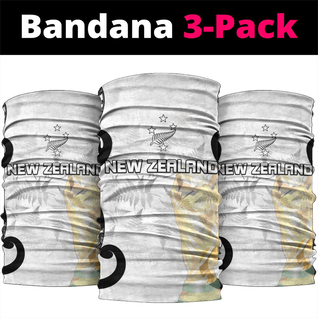 New Zealand WC2026 White Neck Gaiter Silver Fern LT7 package One Size: 25*50cm White - Polynesian Pride