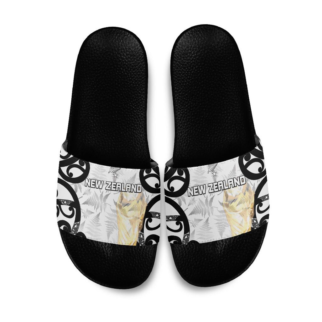 New Zealand WC2026 White Slide Sandals Silver Fern