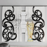 New Zealand WC2026 White Window Curtain Silver Fern