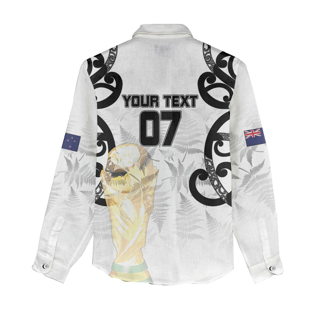 New Zealand WC2026 Custom White Women Casual Shirt Silver Fern LT7 - Polynesian Pride