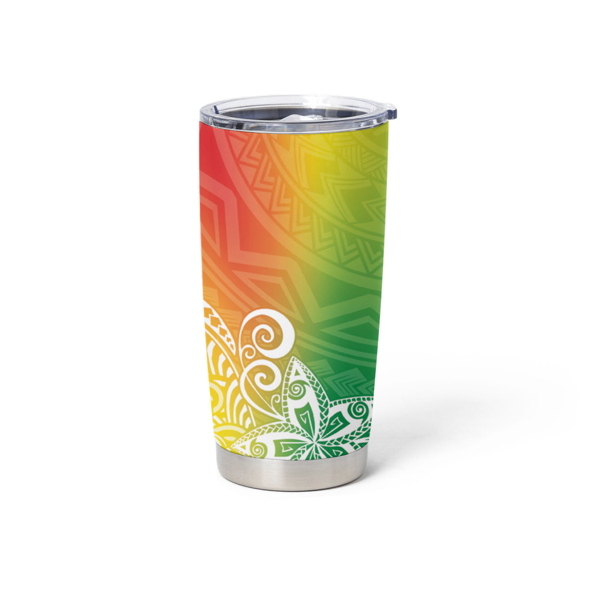 Polynesia Tumbler Cup Plumeria Reggae Curves