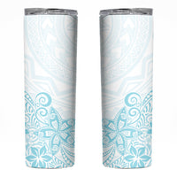 Polynesia Skinny Tumbler Plumeria Turquoise Curves