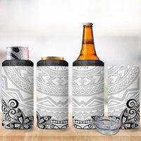 Polynesia 4 in 1 Can Cooler Tumbler Plumeria White Curves LT7 - Polynesian Pride