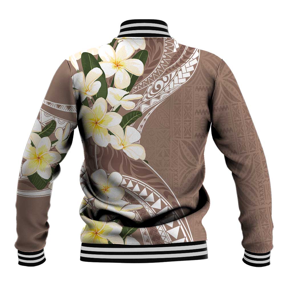 Aloha Hawaii Festive Baseball Jacket Frangipani Lace Classic - Beige