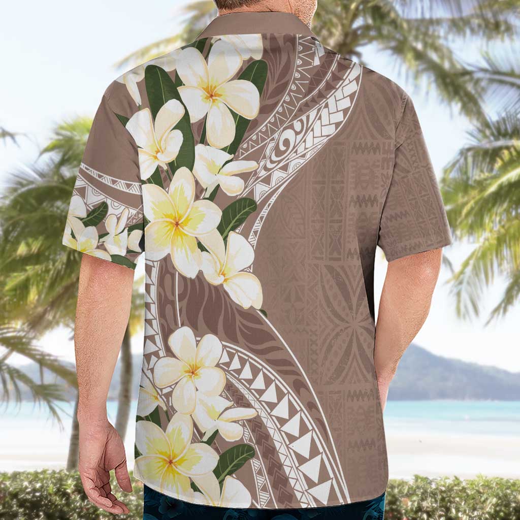 Aloha Hawaii Festive Hawaiian Shirt Frangipani Lace Classic - Beige