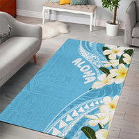 Aloha Hawaii Festive Area Rug Frangipani Lace Classic - Turquoise LT7 - Polynesian Pride