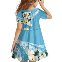 Aloha Hawaii Festive Family Matching Off Shoulder Short Dress and Hawaiian Shirt Frangipani Lace Classic - Turquoise LT7 - Polynesian Pride