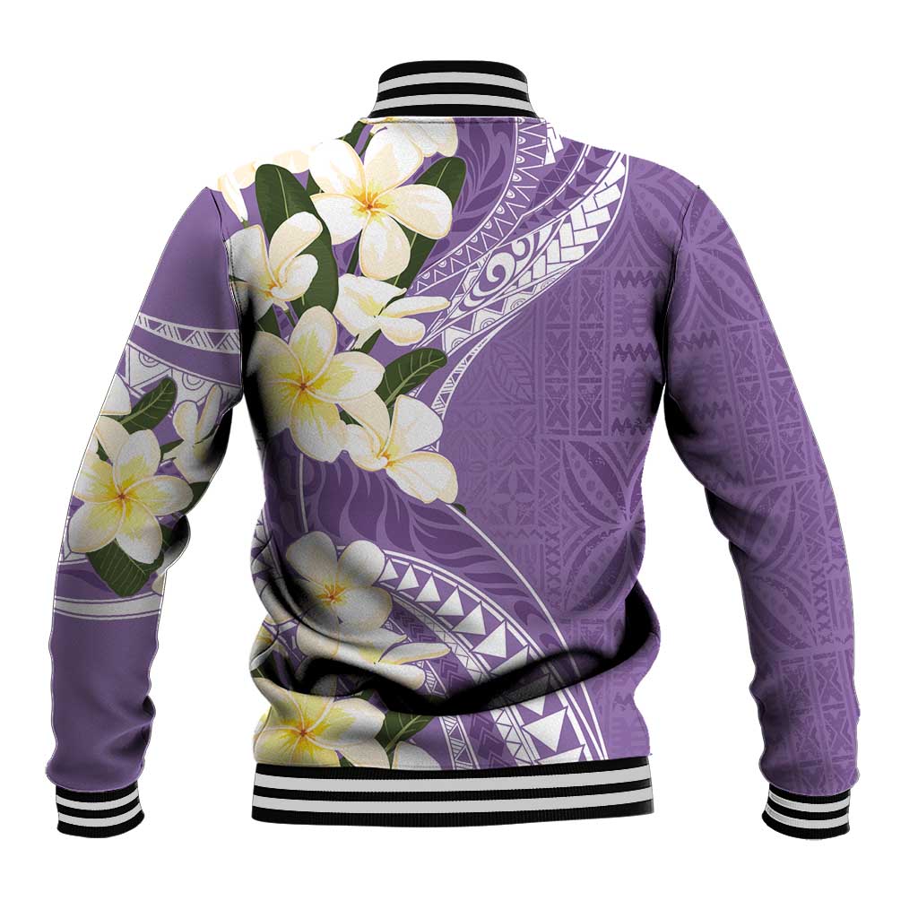 Aloha Hawaii Festive Baseball Jacket Frangipani Lace Classic - Lavender