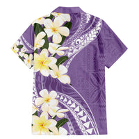 Aloha Hawaii Festive Family Matching Mermaid Dress and Hawaiian Shirt Frangipani Lace Classic - Lavender LT7 - Polynesian Pride