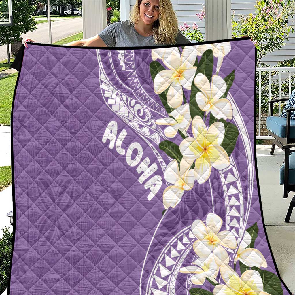 Aloha Hawaii Festive Quilt Frangipani Lace Classic - Lavender LT7 Lavender - Polynesian Pride