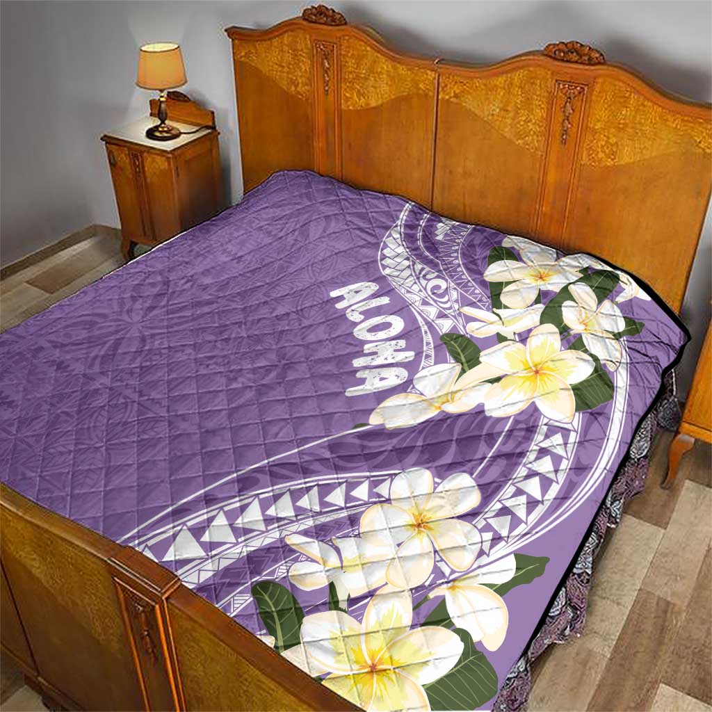 Aloha Hawaii Festive Quilt Frangipani Lace Classic - Lavender LT7 - Polynesian Pride