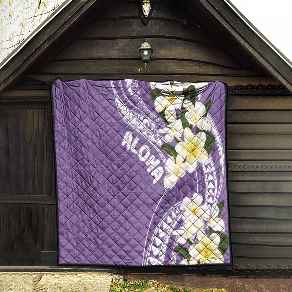 Aloha Hawaii Festive Quilt Frangipani Lace Classic - Lavender LT7 - Polynesian Pride