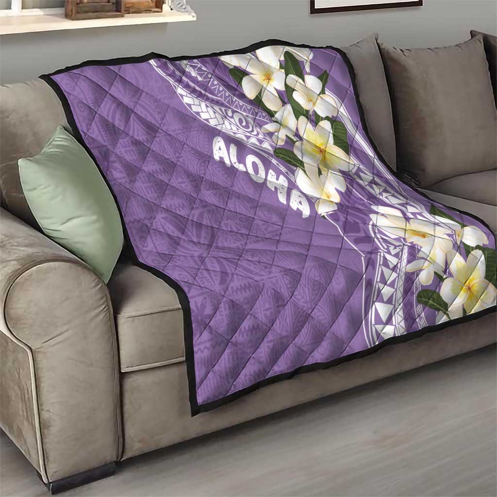 Aloha Hawaii Festive Quilt Frangipani Lace Classic - Lavender LT7 - Polynesian Pride