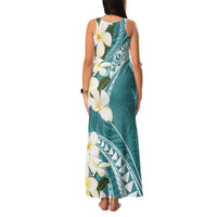 Aloha Hawaii Festive Family Matching Tank Maxi Dress and Hawaiian Shirt Frangipani Lace Classic - Teal LT7 - Polynesian Pride