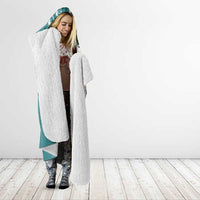 Aloha Hawaii Festive Hooded Blanket Frangipani Lace Classic - Teal