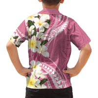 Aloha Hawaii Festive Family Matching Summer Maxi Dress and Hawaiian Shirt Frangipani Lace Classic - Rosy LT7 - Polynesian Pride