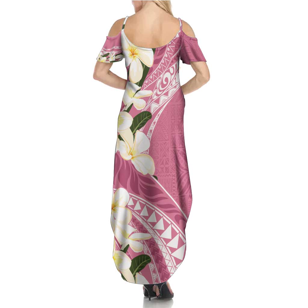 Aloha Hawaii Festive Family Matching Summer Maxi Dress and Hawaiian Shirt Frangipani Lace Classic - Rosy LT7 - Polynesian Pride