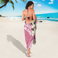 Aloha Hawaii Festive Sarong Frangipani Lace Classic - Rosy