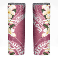 Aloha Hawaii Festive Skinny Tumbler Frangipani Lace Classic - Rosy LT7 Pink - Polynesian Pride