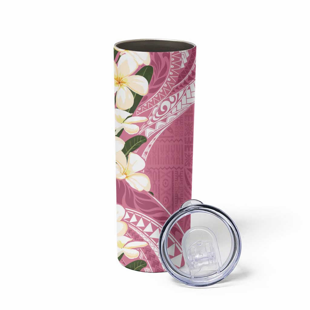 Aloha Hawaii Festive Skinny Tumbler Frangipani Lace Classic - Rosy LT7 - Polynesian Pride