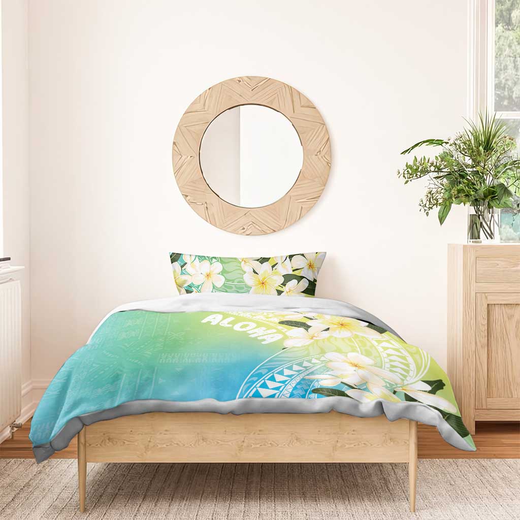 Aloha Hawaii Festive Bedding Set Frangipani Lace Classic - Summer Vibes LT7 - Polynesian Pride