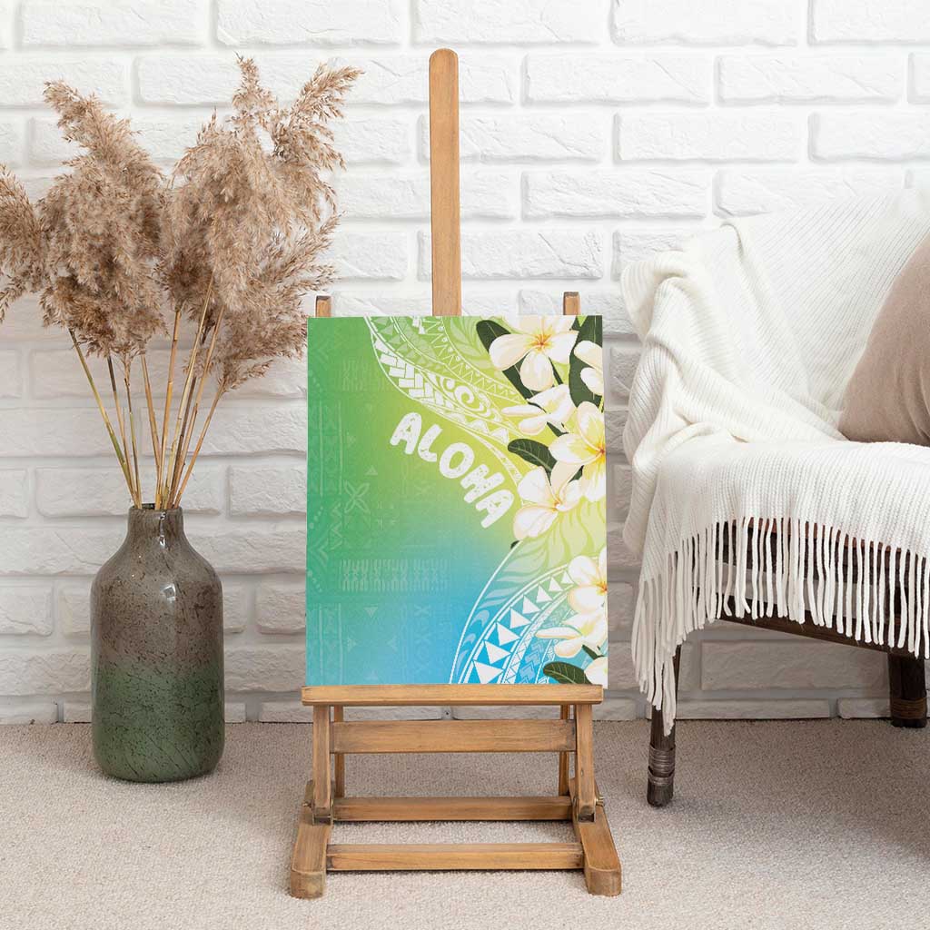 Aloha Hawaii Festive Canvas Wall Art Frangipani Lace Classic - Summer Vibes