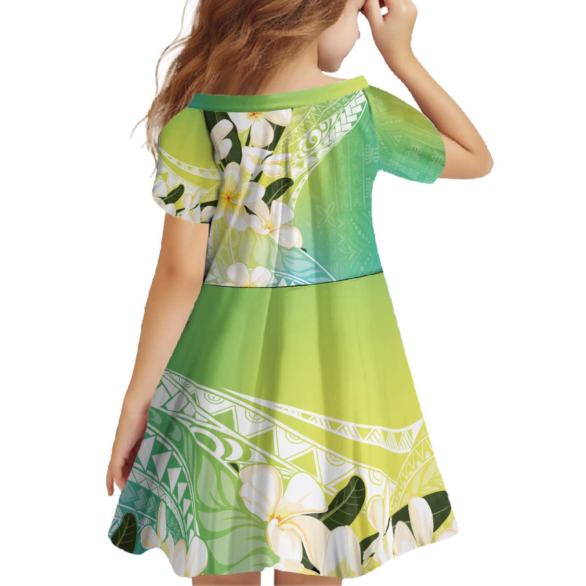 Aloha Hawaii Festive Family Matching Off The Shoulder Long Sleeve Dress and Hawaiian Shirt Frangipani Lace Classic - Summer Vibes LT7 - Polynesian Pride
