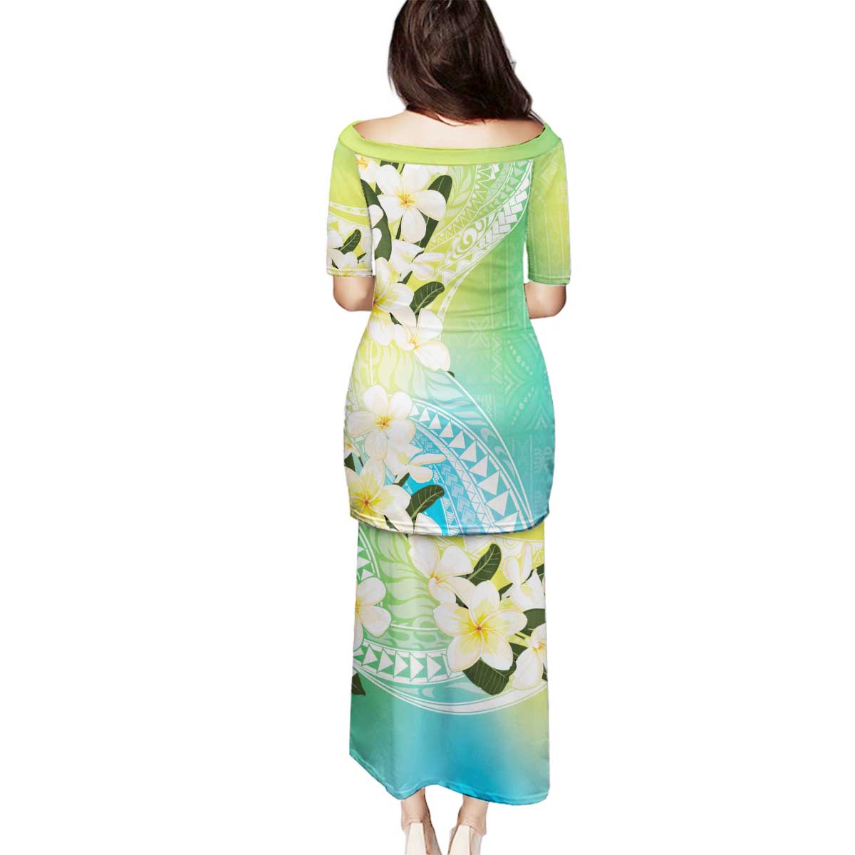 Aloha Hawaii Festive Family Matching Puletasi and Hawaiian Shirt Frangipani Lace Classic - Summer Vibes LT7 - Polynesian Pride