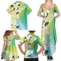 Aloha Hawaii Festive Family Matching Summer Maxi Dress and Hawaiian Shirt Frangipani Lace Classic - Summer Vibes LT7 - Polynesian Pride