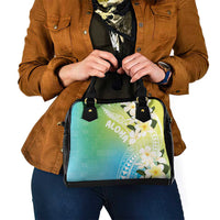 Aloha Hawaii Festive Shoulder Handbag Frangipani Lace Classic - Summer Vibes