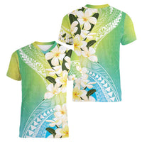 Aloha Hawaii Festive Women V-Neck T-Shirt Frangipani Lace Classic - Summer Vibes LT7 - Polynesian Pride