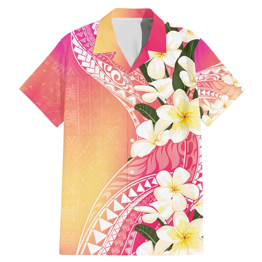 Aloha Hawaii Festive Family Matching Mermaid Dress and Hawaiian Shirt Frangipani Lace Classic - Spring Vibes LT7 Dad's Shirt - Short Sleeve Colorful - Polynesian Pride