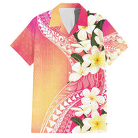 Aloha Hawaii Festive Family Matching Off Shoulder Maxi Dress and Hawaiian Shirt Frangipani Lace Classic - Spring Vibes LT7 Dad's Shirt - Short Sleeve Colorful - Polynesian Pride