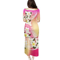 Aloha Hawaii Festive Family Matching Puletasi and Hawaiian Shirt Frangipani Lace Classic - Spring Vibes LT7 - Polynesian Pride